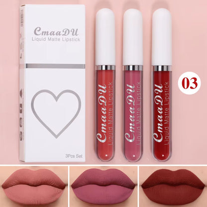 Sexy Long Lasting Velvet Matte Lip Gloss Liquid Lipstick Lip Makeup Women Beauty Red Nonstick Cup Waterproof Lip Gloss