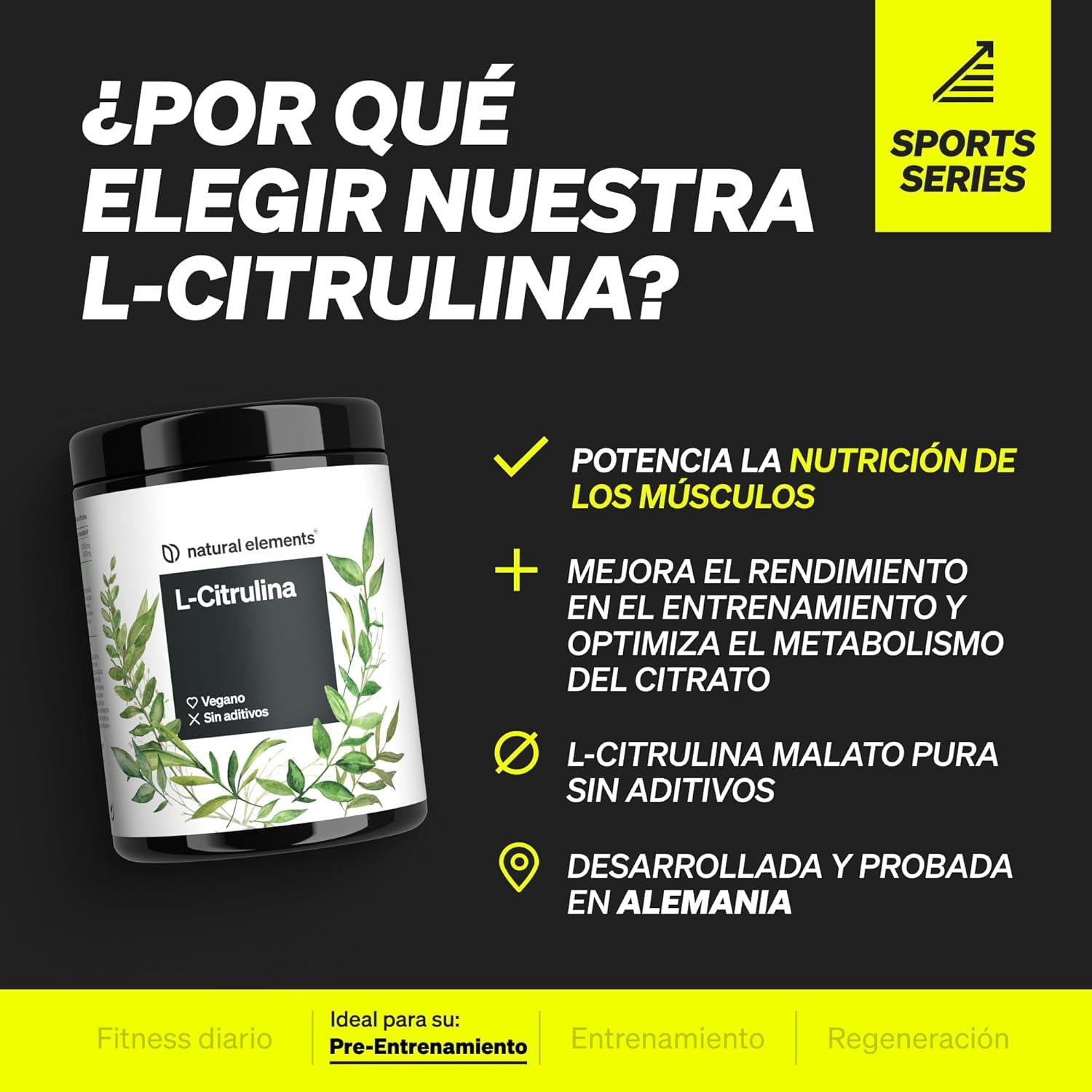 L-Citrulina Malato En Polvo 2:1-500 G De Polvo - Ideal Antes De Hacer Deporte - Vegano, Alta Pureza, Alta Dosificación, Sin Aditivos - Producido En Alemania Y Probado En Laboratorio