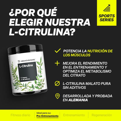 L-Citrulina Malato En Polvo 2:1-500 G De Polvo - Ideal Antes De Hacer Deporte - Vegano, Alta Pureza, Alta Dosificación, Sin Aditivos - Producido En Alemania Y Probado En Laboratorio