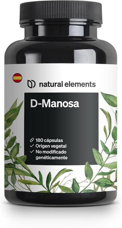 D-Manosa - 180 Cápsulas - 1800 Mg De D-Manosa Por Dosis Diaria - Vegano, Dosificación Óptima, Sin Aditivos No Deseados - Producido Y Probado En Laboratorio En Alemania