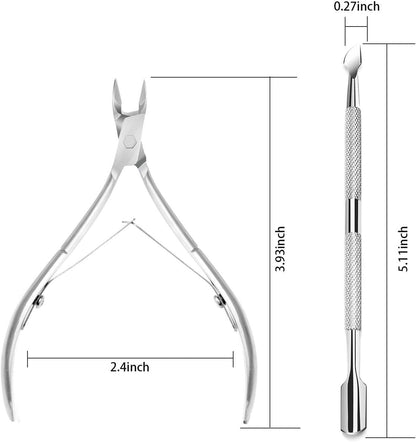 Alicates Para Cutículas Y Cutículas, Cortador De Cutículas Y Herramienta Para Quitar Cutículas, De Acero Inoxidable, Para Uñas Y Pies Herramientas De Manicura Y Pedicura
