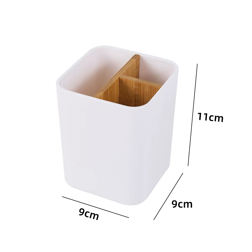 Bamboo Electric Toothbrush Holder Razor Makeup Brush Storage Box Toothpaste Toothbrush Stand Bathroom Accessories