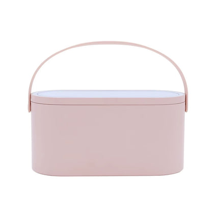 Cosmetic Storage Box, Cosmetic Bag, Makeup Bag, Portable Toiletry Case, Travel Cosmetic Case with Mirror and LED Lights; Great G